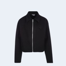 보테가 베네타 울 블루종 자켓